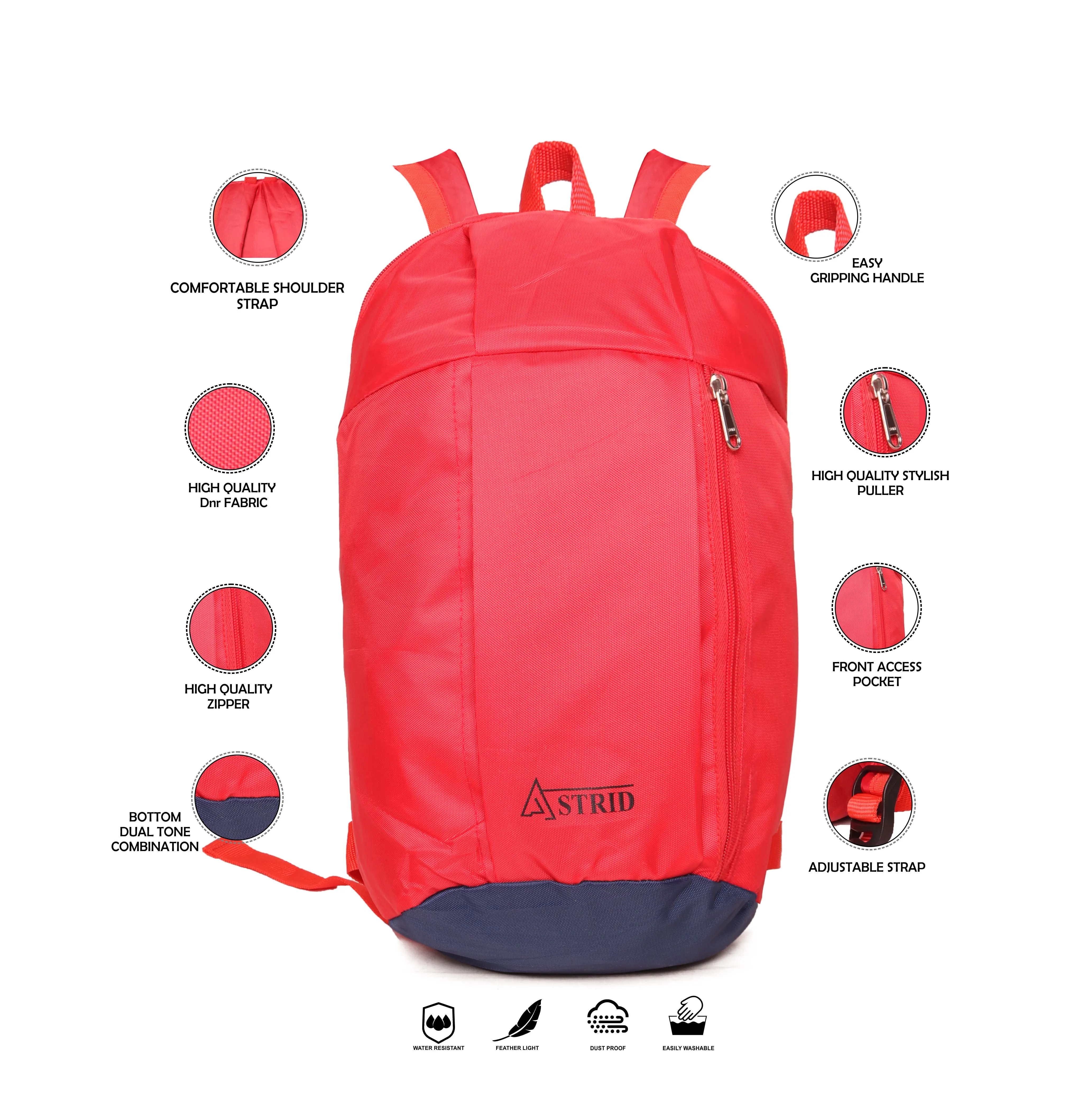 10 Ltr. Red Sports Backpack
