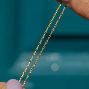 15.5" 18ct Gold Hayseed Chain