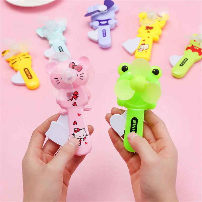1PC Cartoon Hand-Pressed Hand-Cranked Small Fan Dormitory Mini Student Portable Hand-Held Manual Sma