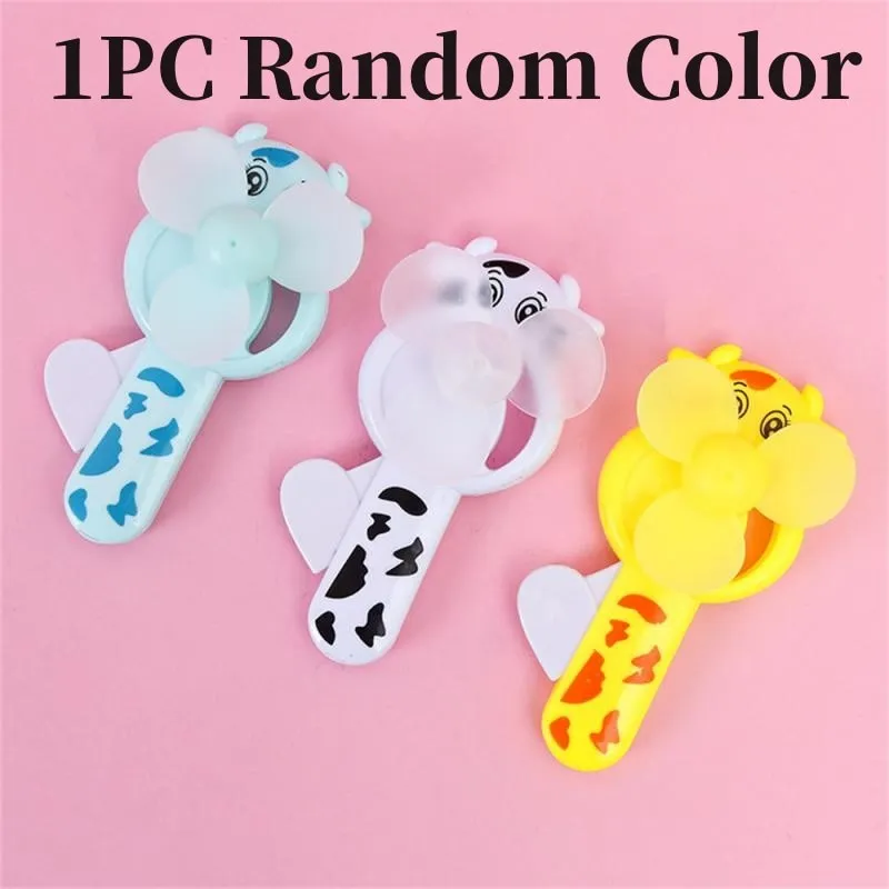 1PC Cartoon Hand-Pressed Hand-Cranked Small Fan Dormitory Mini Student Portable Hand-Held Manual Sma