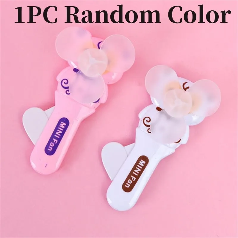 1PC Cartoon Hand-Pressed Hand-Cranked Small Fan Dormitory Mini Student Portable Hand-Held Manual Sma