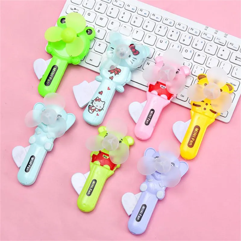 1PC Cartoon Hand-Pressed Hand-Cranked Small Fan Dormitory Mini Student Portable Hand-Held Manual Sma