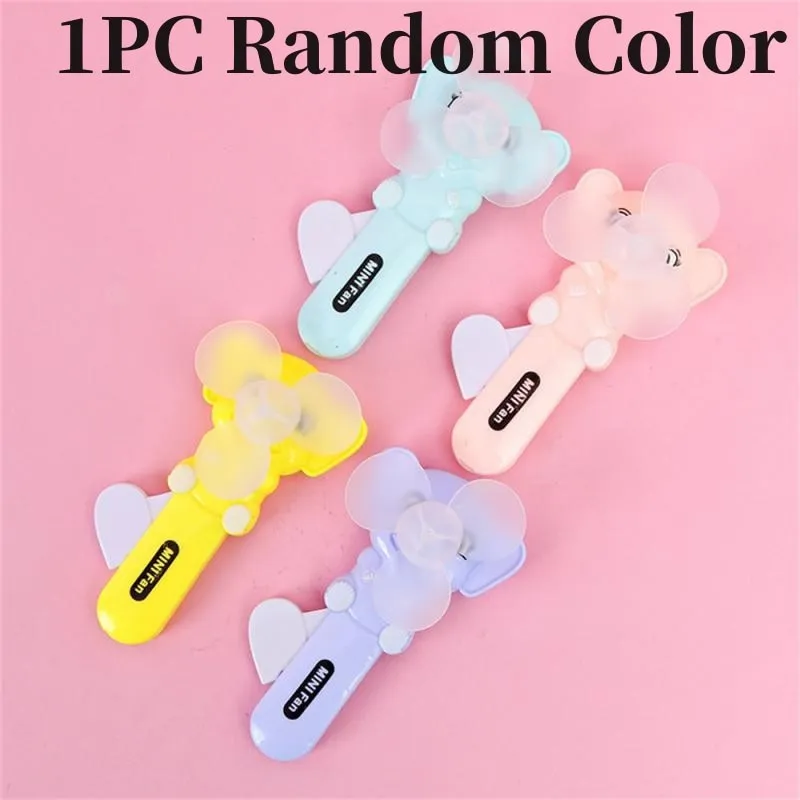1PC Cartoon Hand-Pressed Hand-Cranked Small Fan Dormitory Mini Student Portable Hand-Held Manual Sma