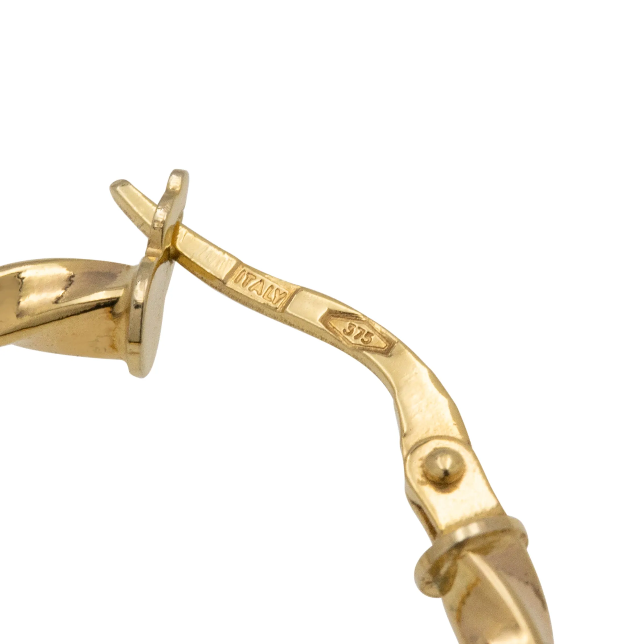 9ct Gold Twisted Hoop Earrings