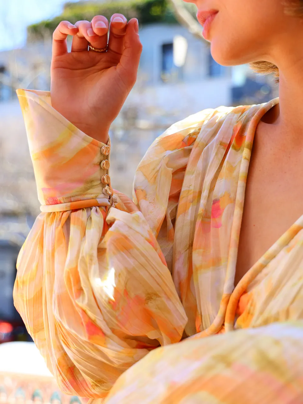Acler Redford Maxi Dress in Ochre Cloud
