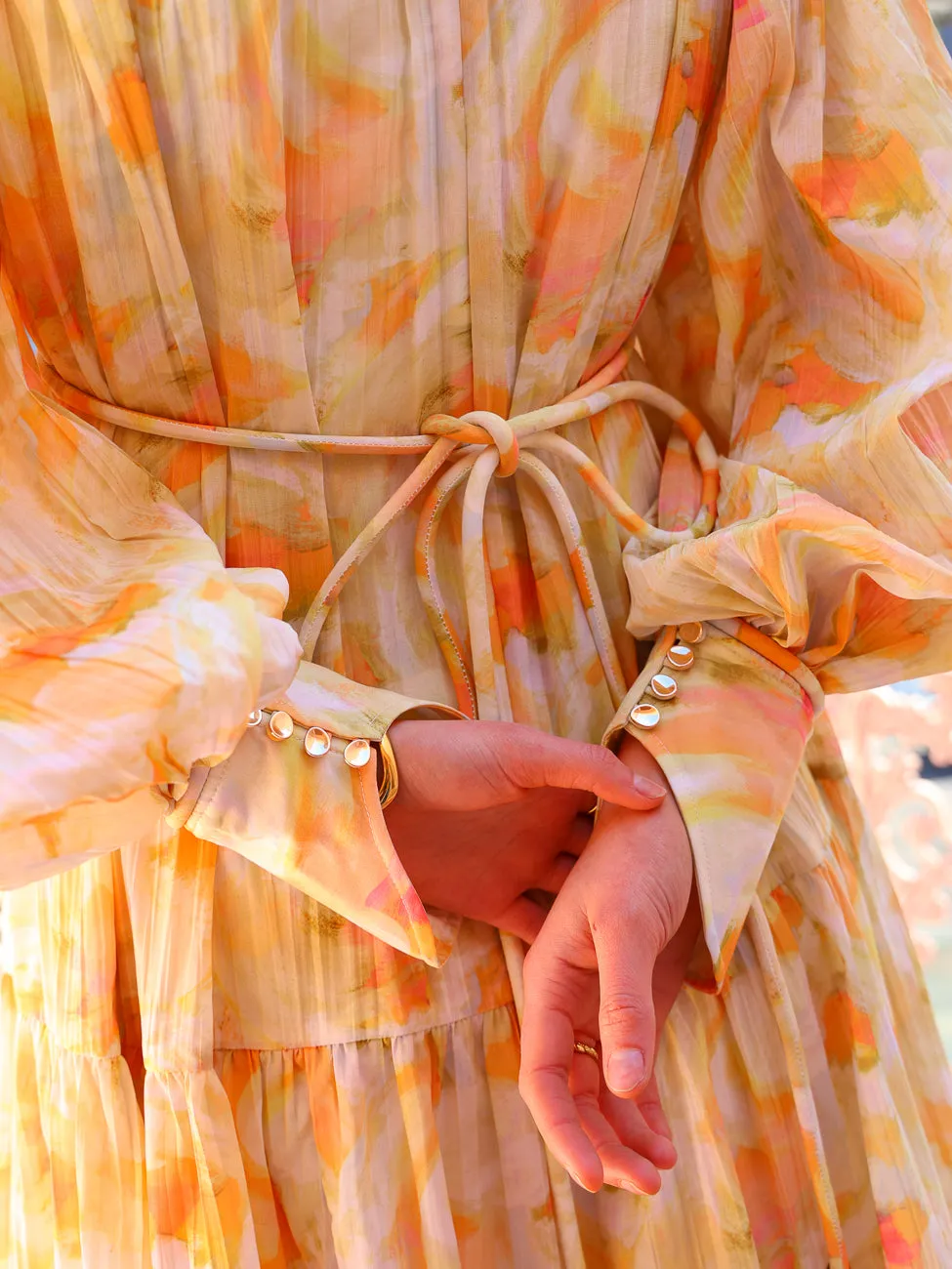 Acler Redford Maxi Dress in Ochre Cloud