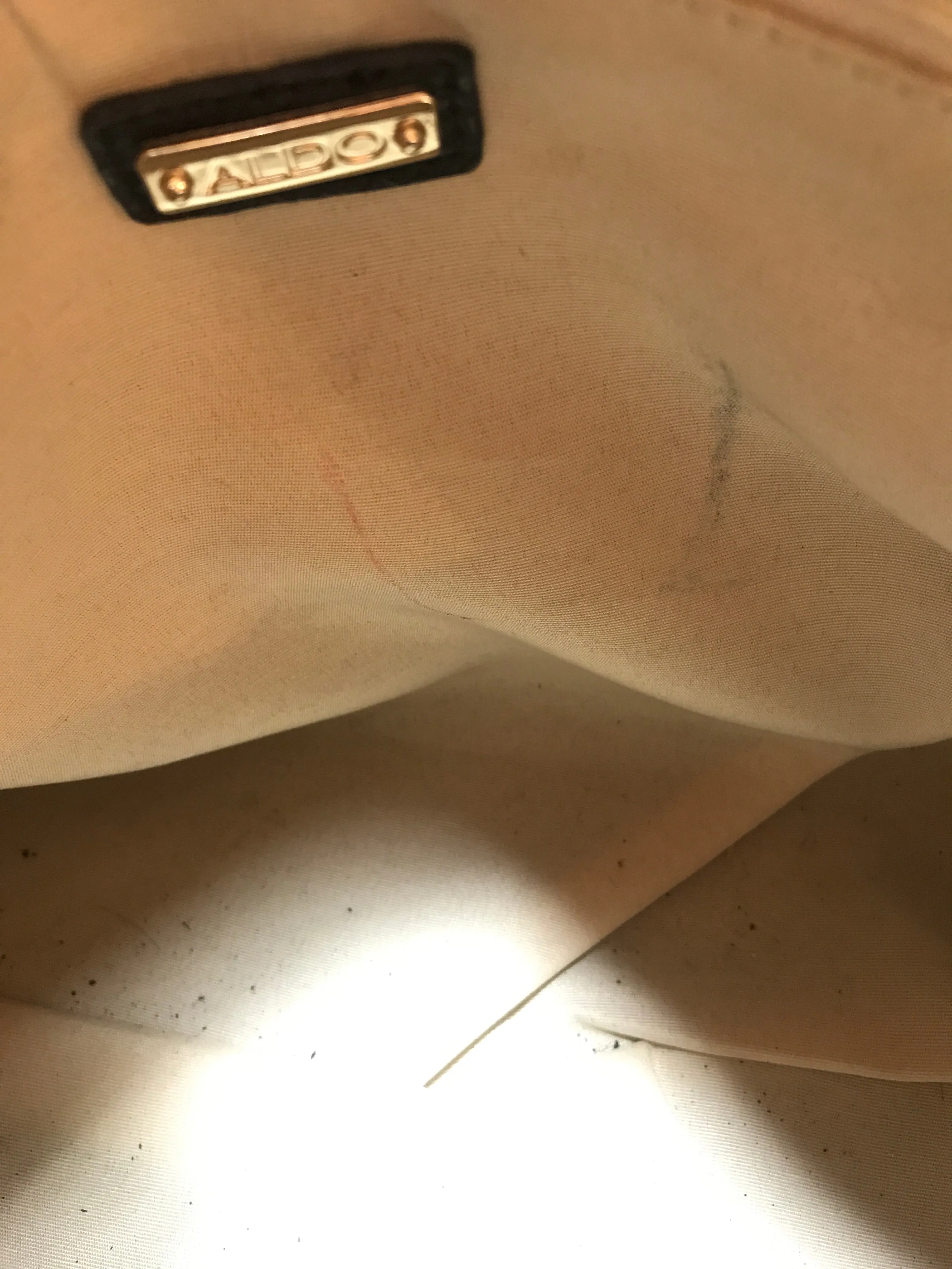 Aldo White & Striped Tote | Gently Used |