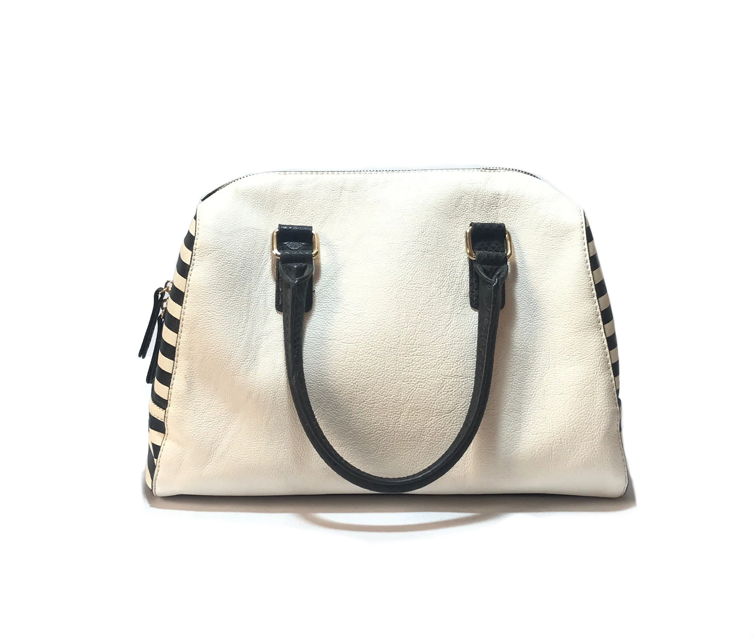 Aldo White & Striped Tote | Gently Used |