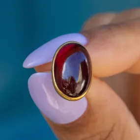 Antique 18ct Gold Garnet Cabochon Stud Earrings, 11.40ct