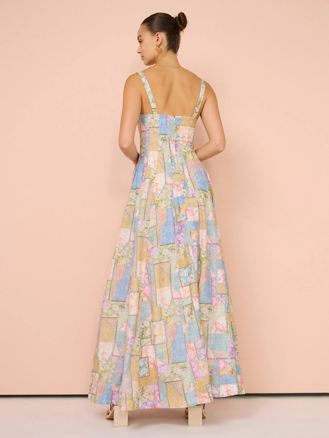 Aqua Blu Claudette Dress in Brindle Print