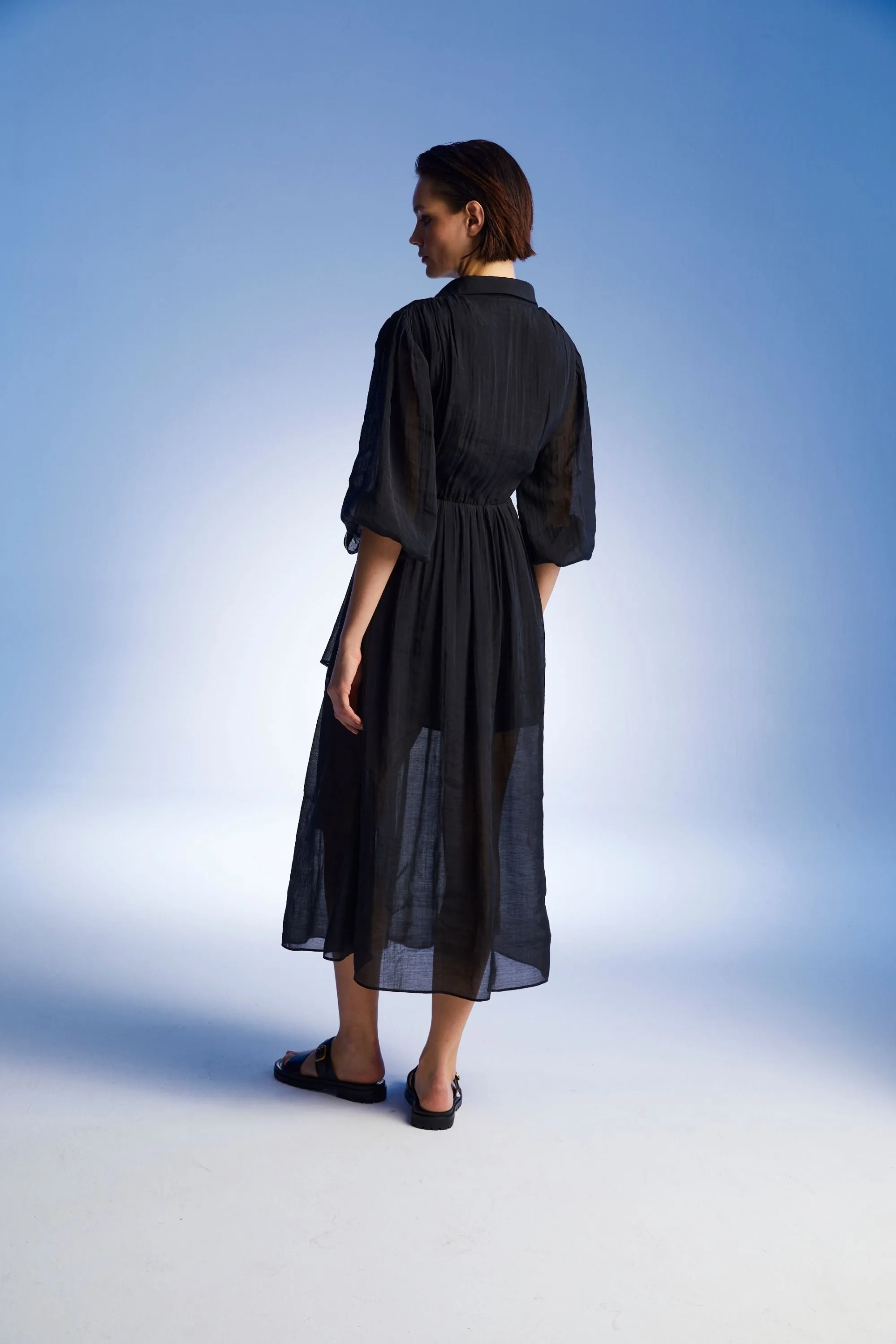 Balloon Sleeves Dress