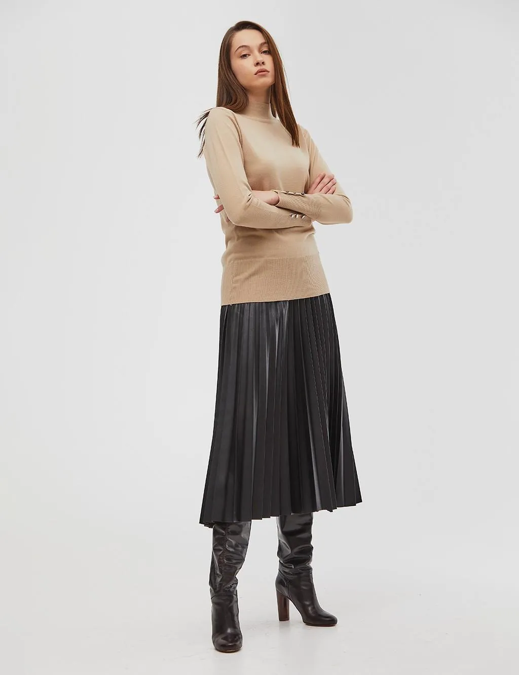 Basic Knitwear Blouse Stone