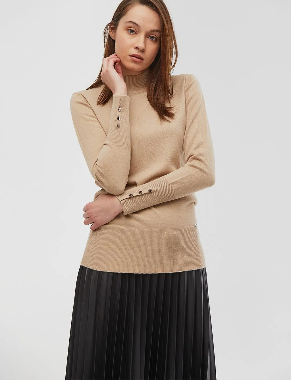 Basic Knitwear Blouse Stone