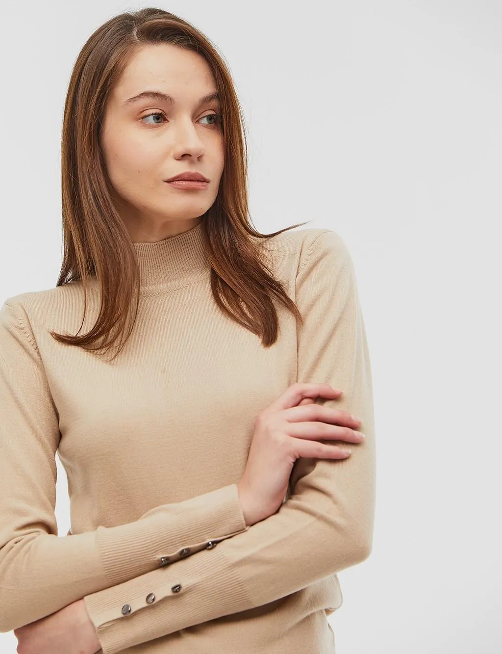 Basic Knitwear Blouse Stone
