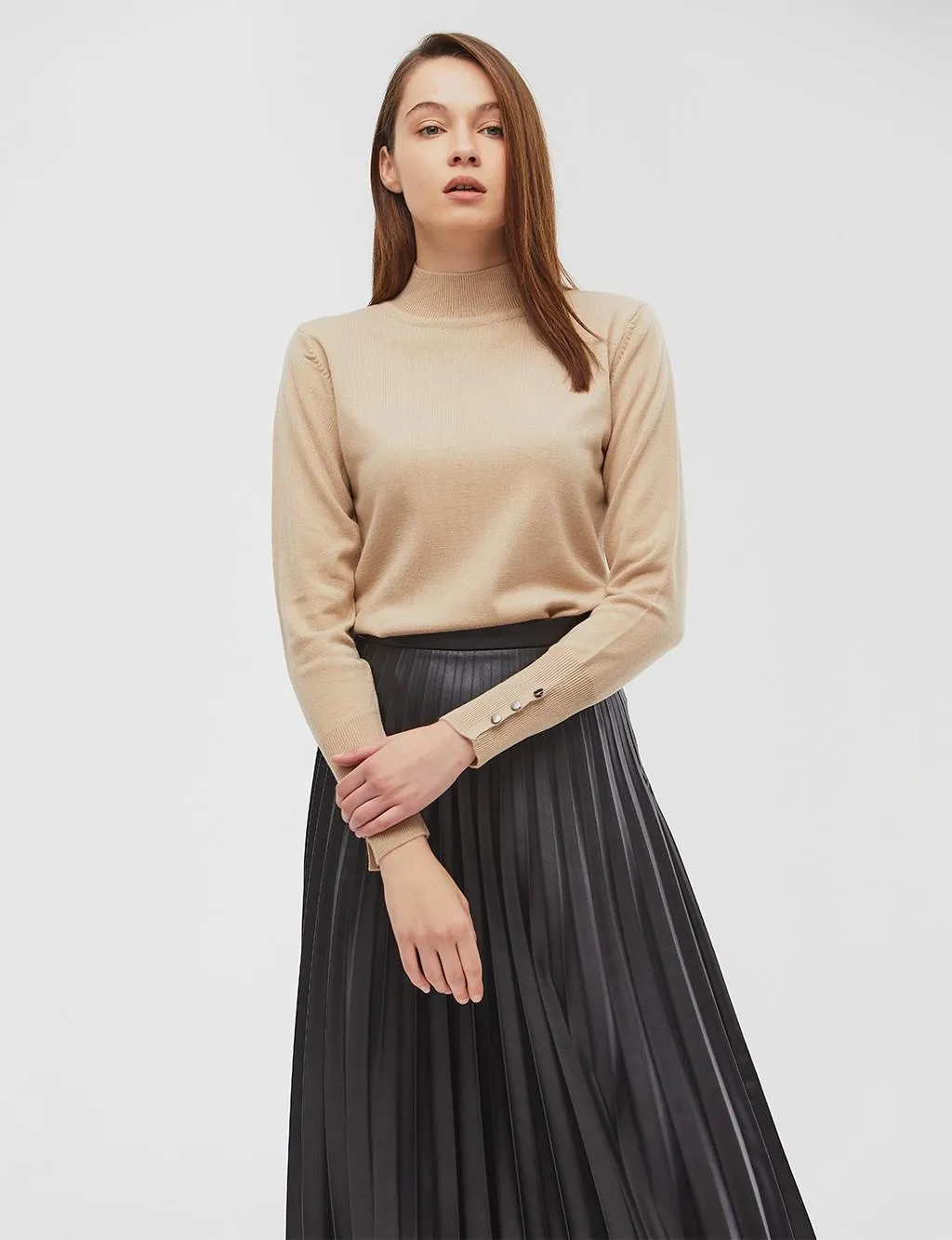Basic Knitwear Blouse Stone