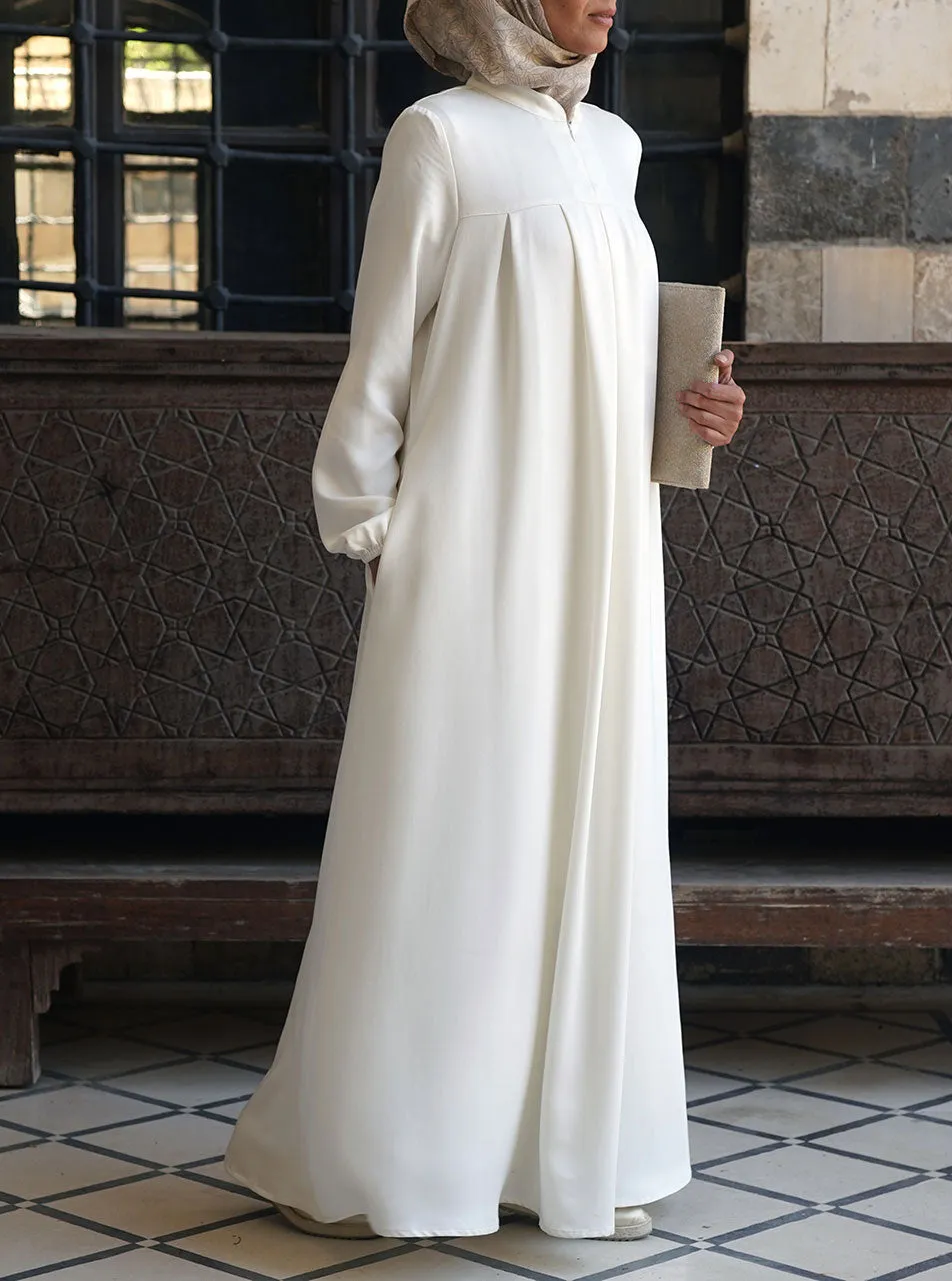 Box Pleated Soft Abaya