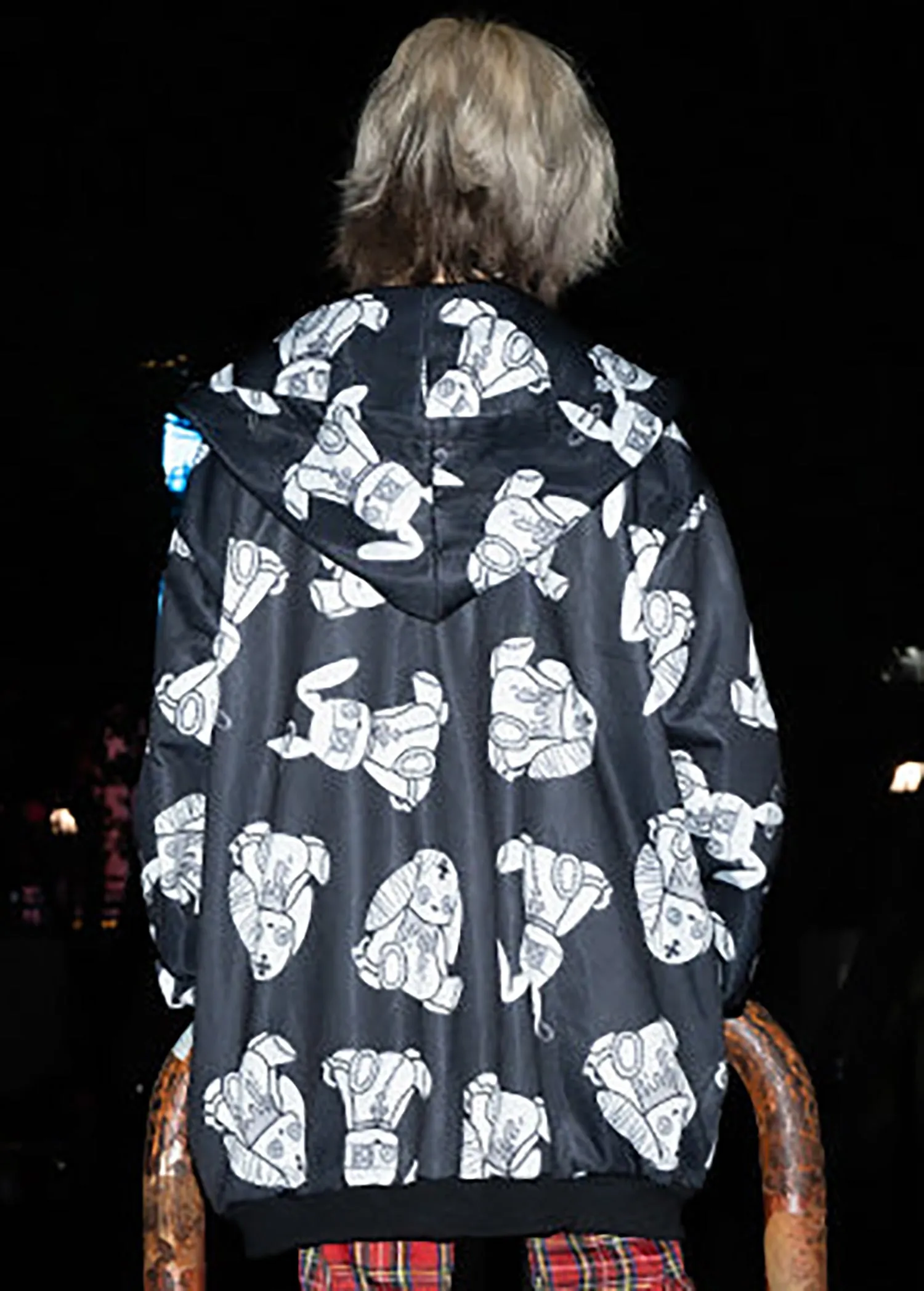 Bunny Dolls Rad Rabbit AOP Oversized Zip Up Hoodie
