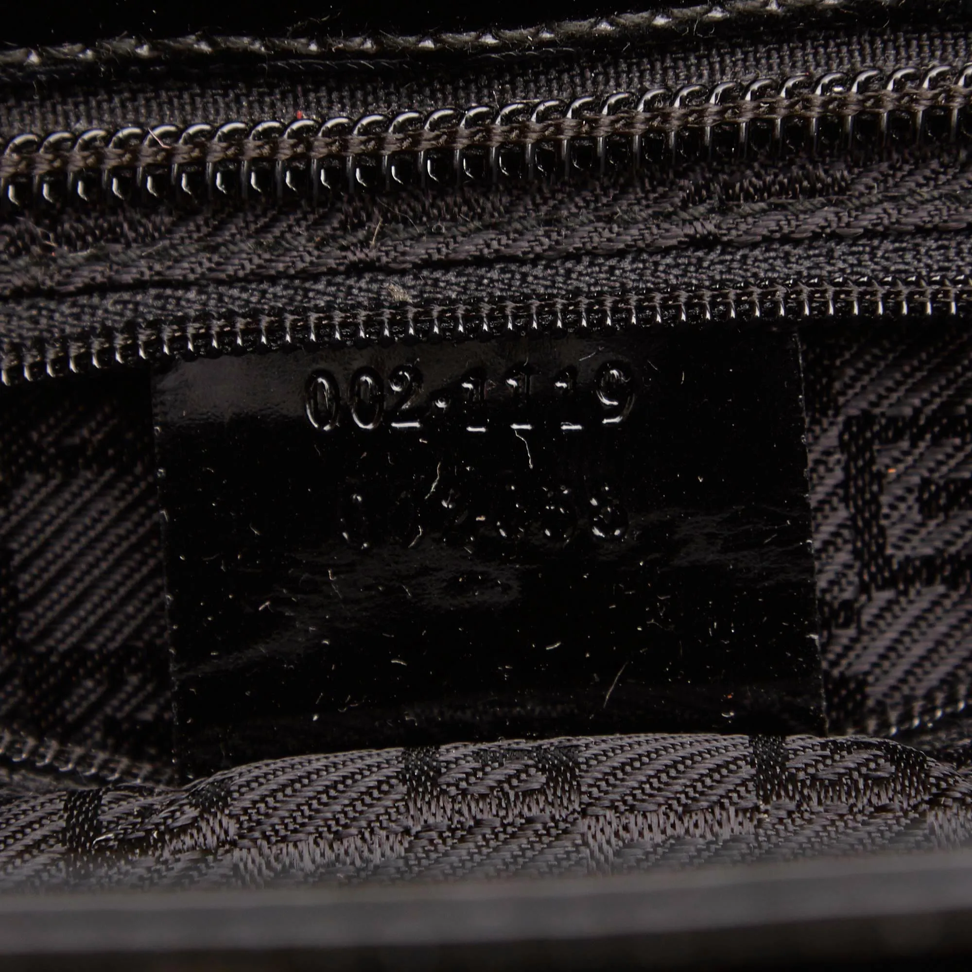 Canvas and Patent Leather Striped Tote Bag