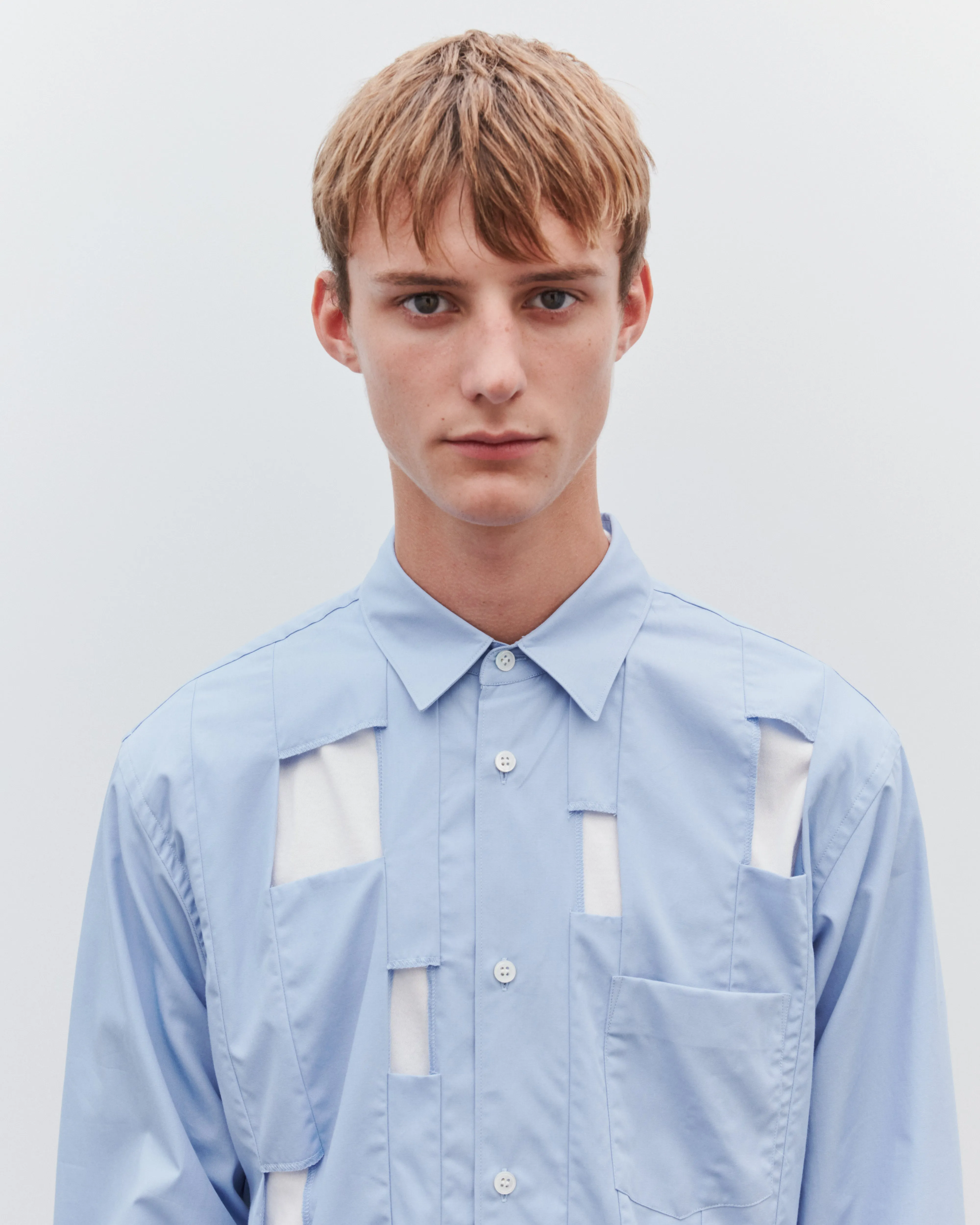 CDG Shirt - Men's Cut Out Shirt - (Blue)