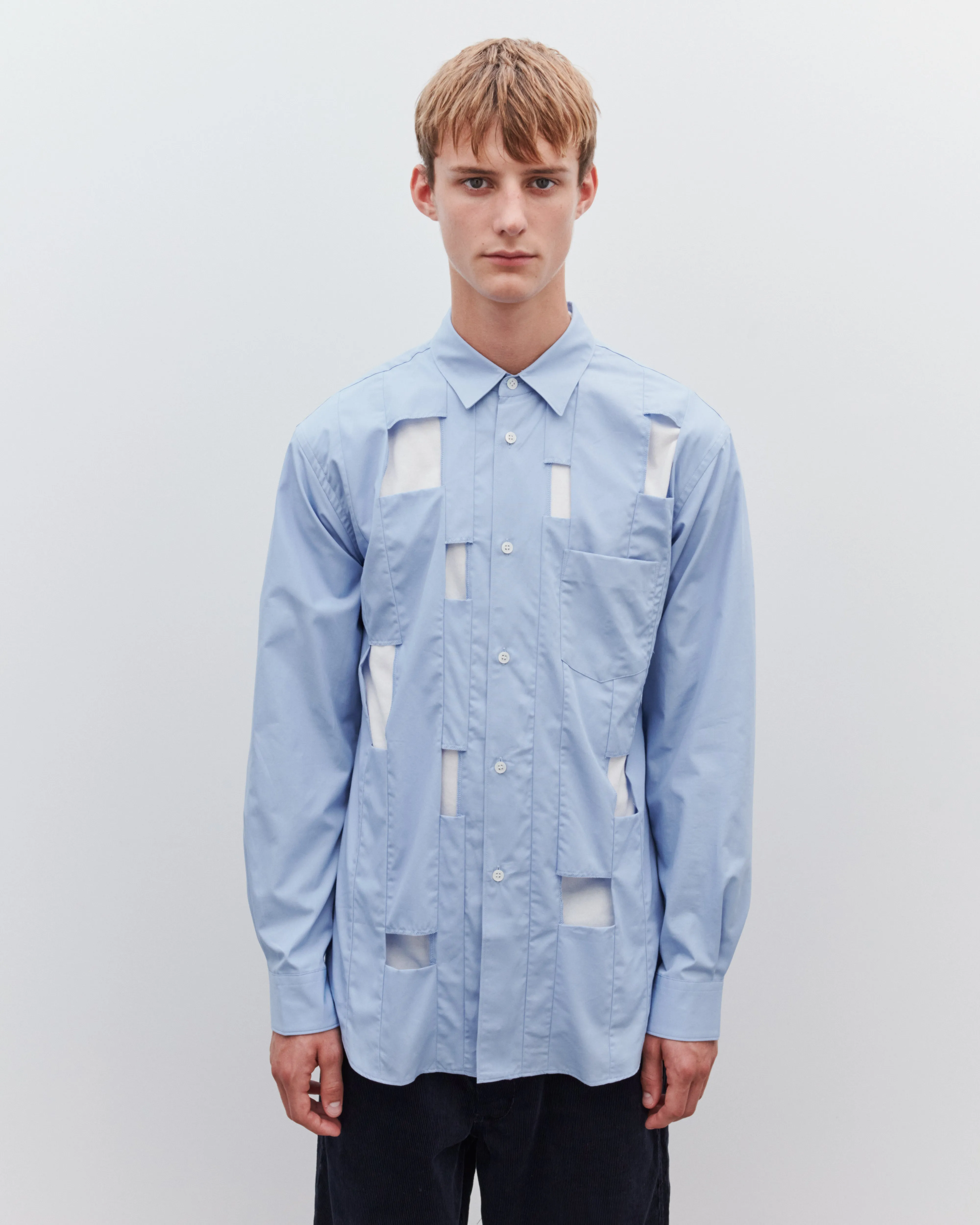 CDG Shirt - Men's Cut Out Shirt - (Blue)