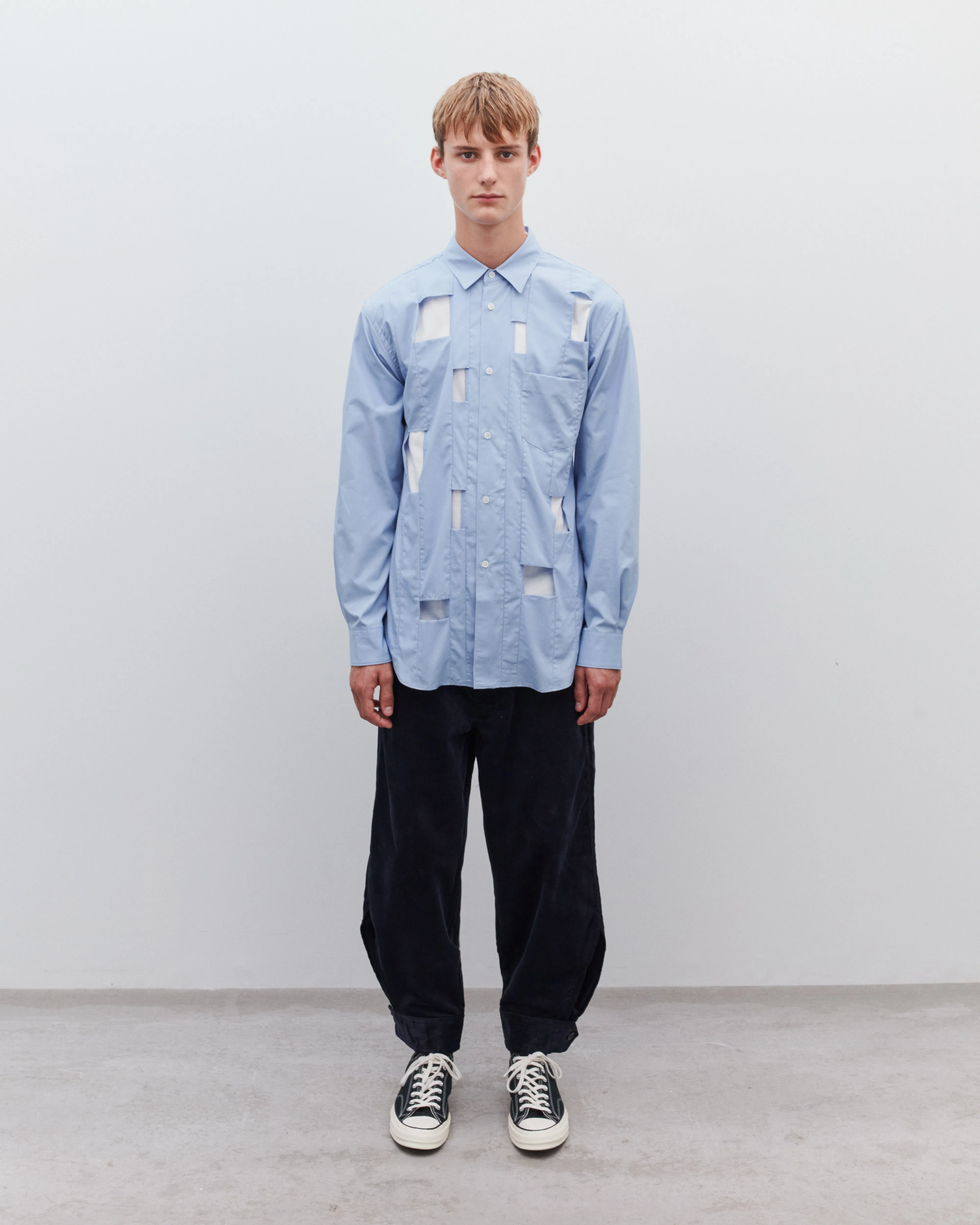 CDG Shirt - Men's Cut Out Shirt - (Blue)