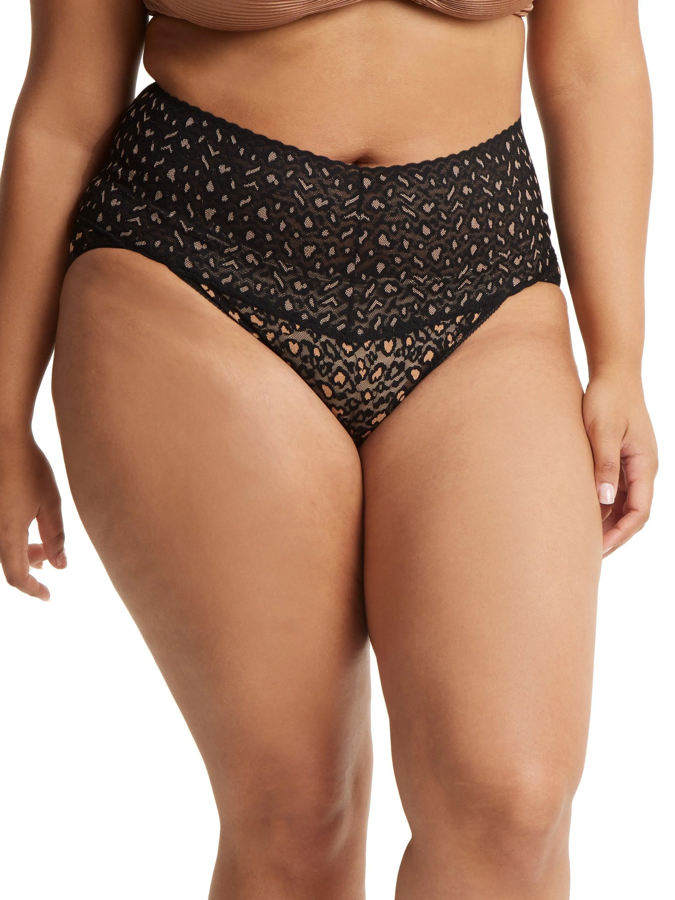 Cross-Dyed Leopard Plus Retro V-Kini Black
