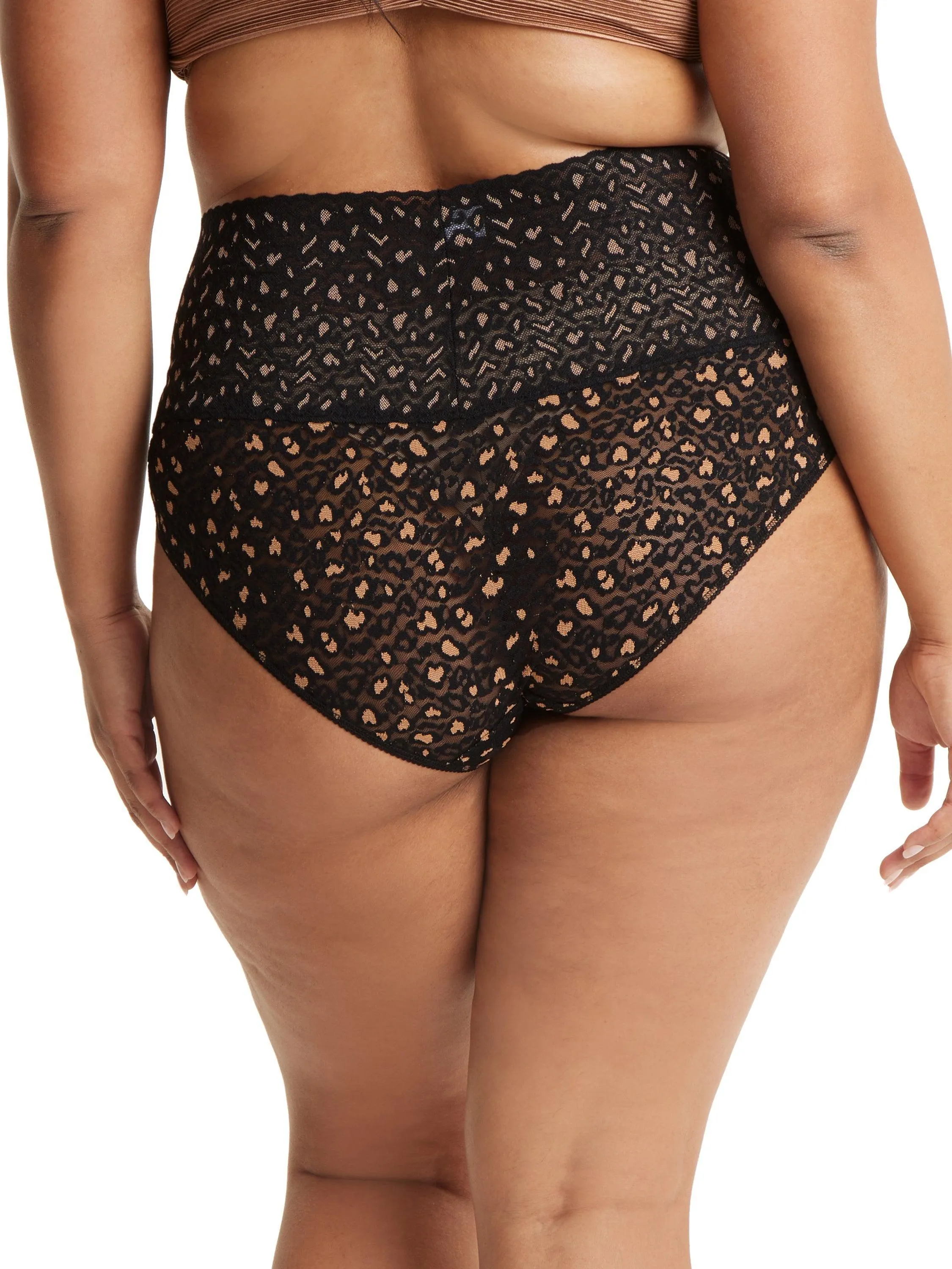 Cross-Dyed Leopard Plus Retro V-Kini Black