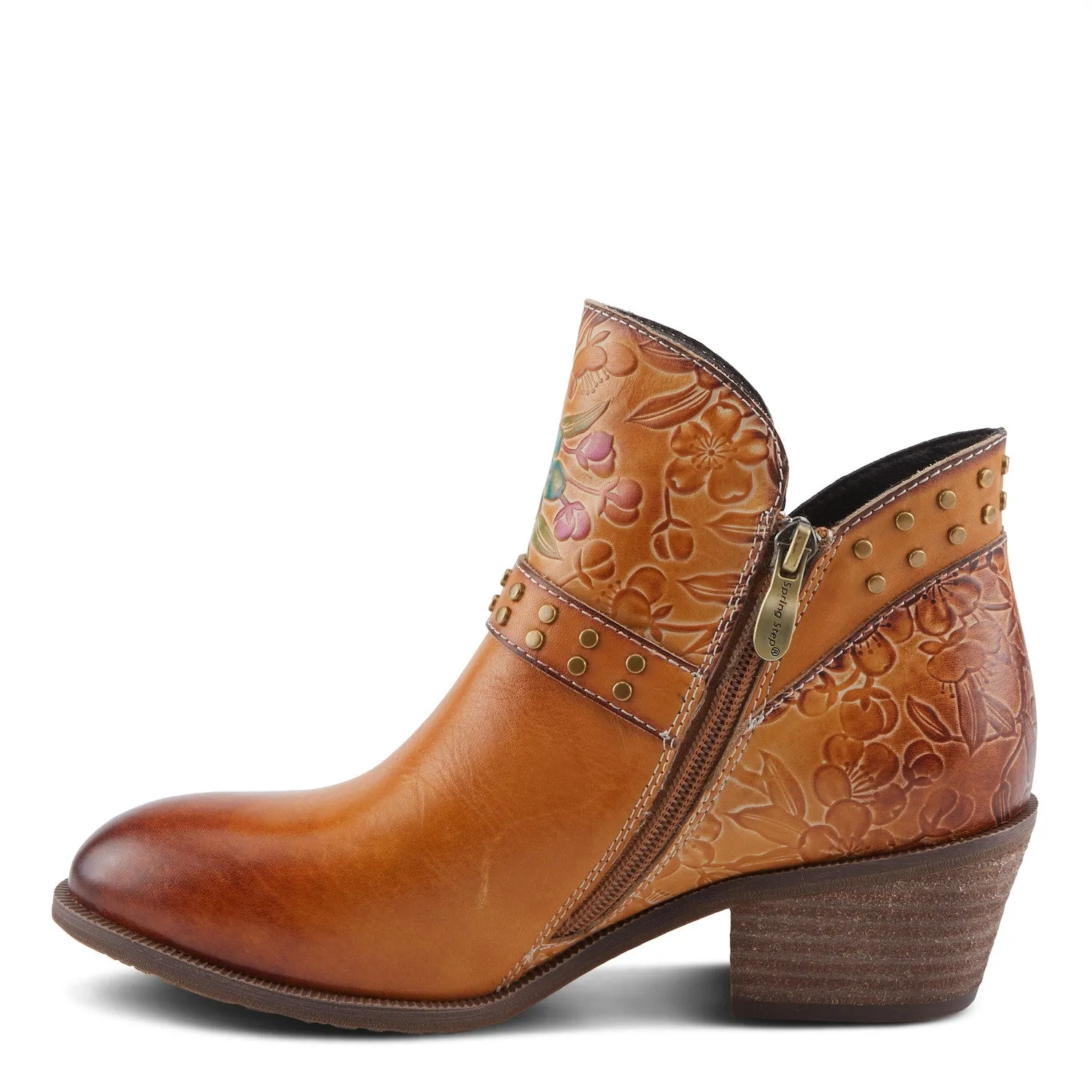 DaintyLady Floral Prairie Boot in Camel Multi