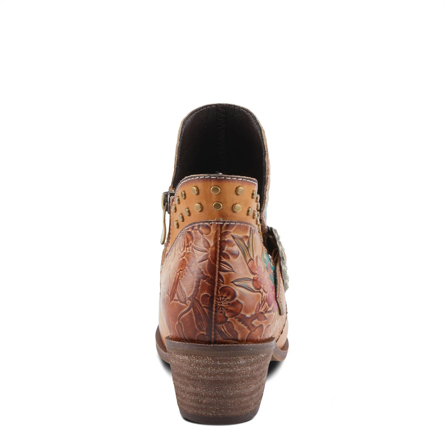 DaintyLady Floral Prairie Boot in Camel Multi