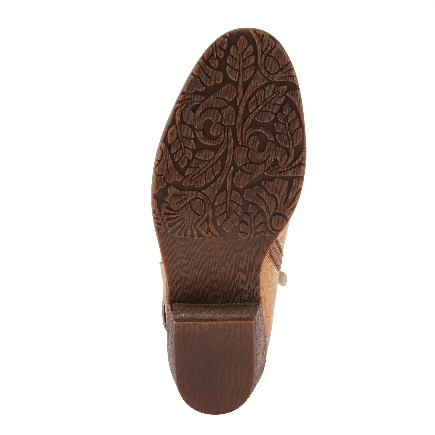 DaintyLady Floral Prairie Boot in Camel Multi