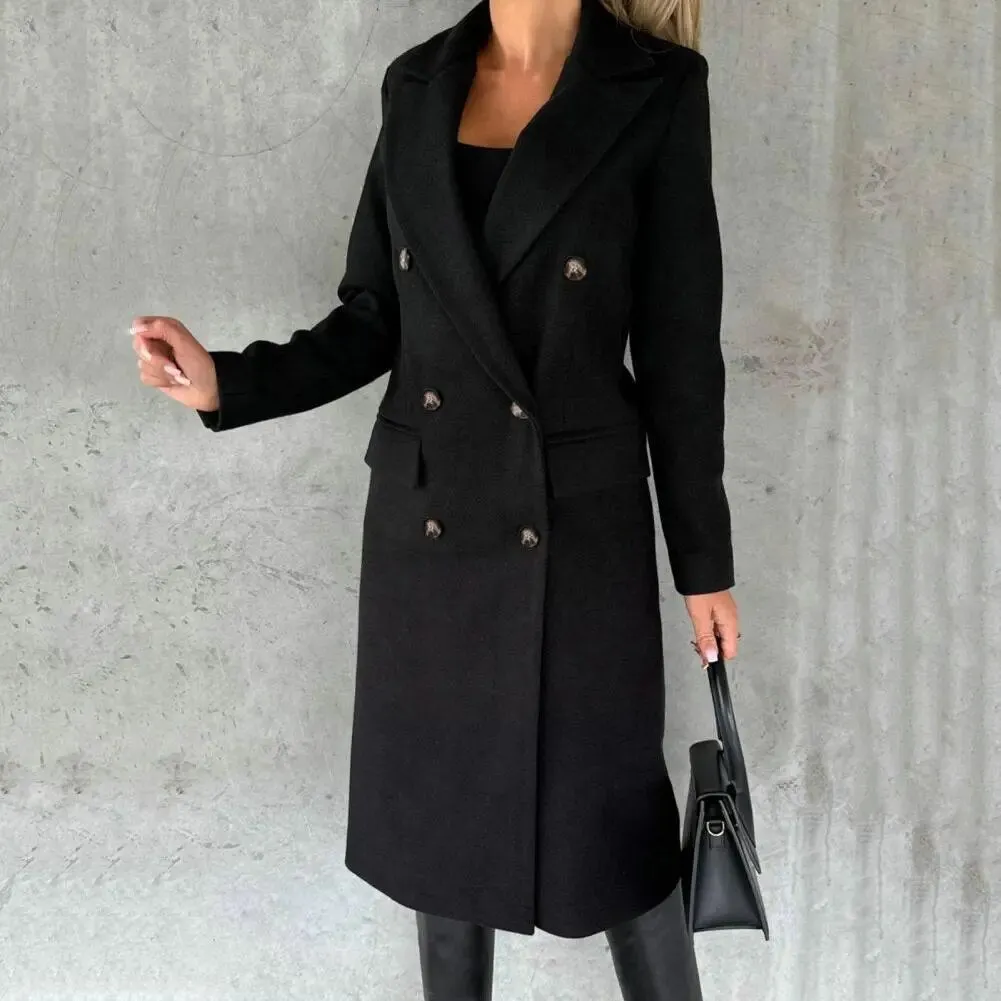 Damen Wintermantel Mit Revers - Wrme Mit Modischem Touch