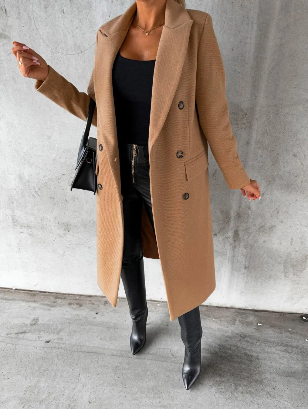 Damen Wintermantel Mit Revers - Wrme Mit Modischem Touch