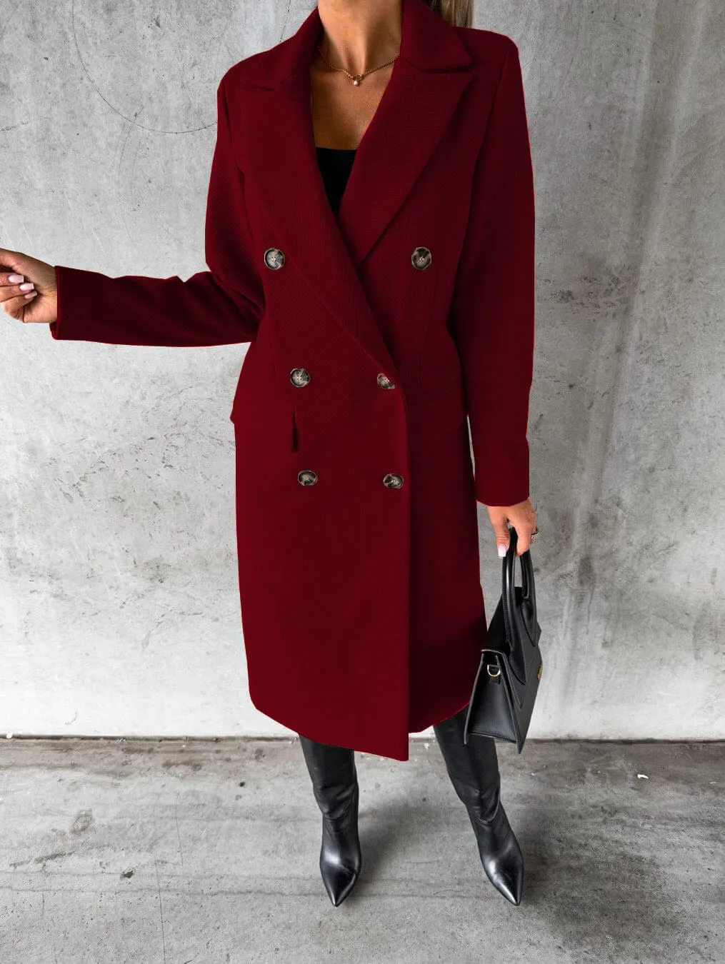 Damen Wintermantel Mit Revers - Wrme Mit Modischem Touch