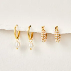 Dolce Vita Pearl Hoop Bundle