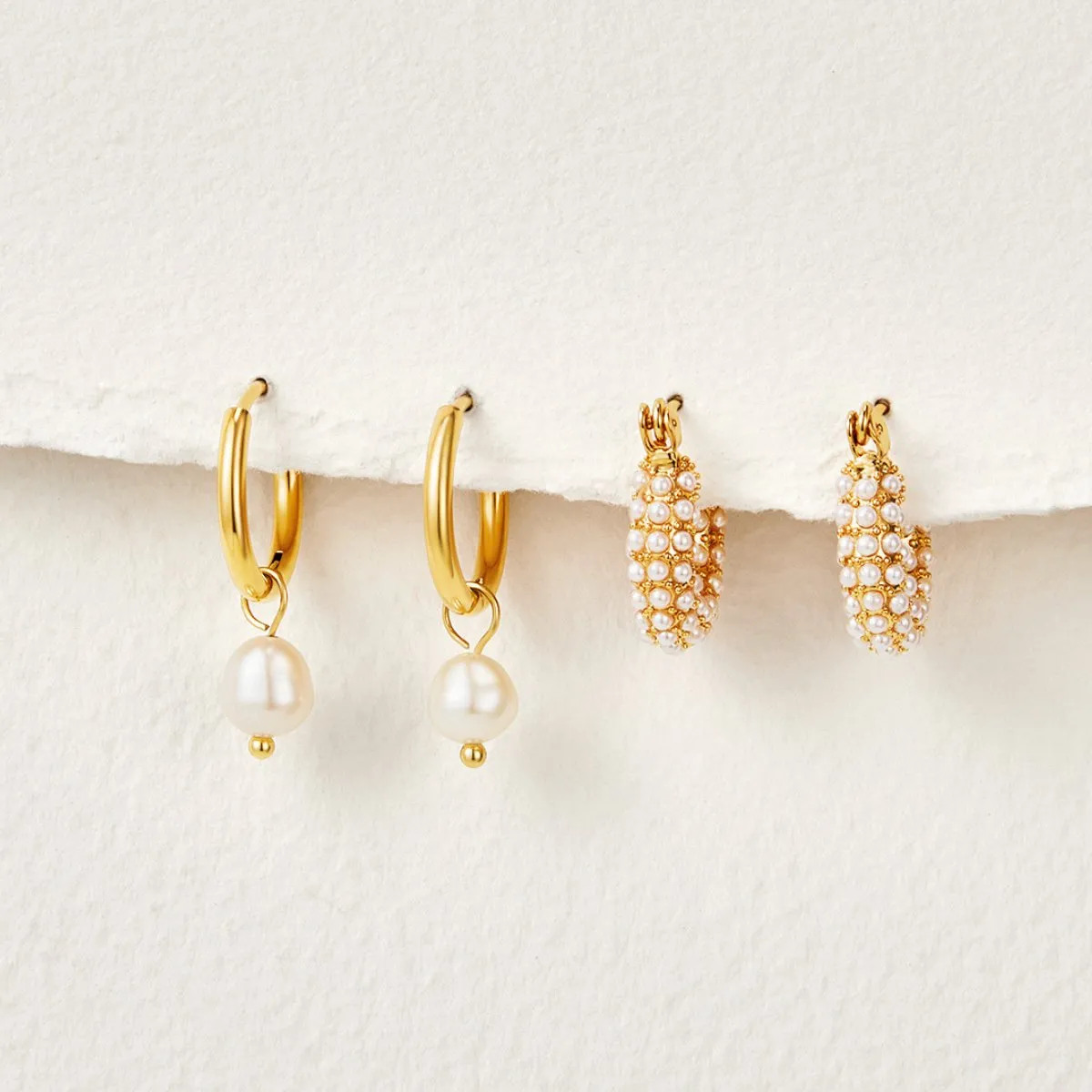 Dolce Vita Pearl Hoop Bundle