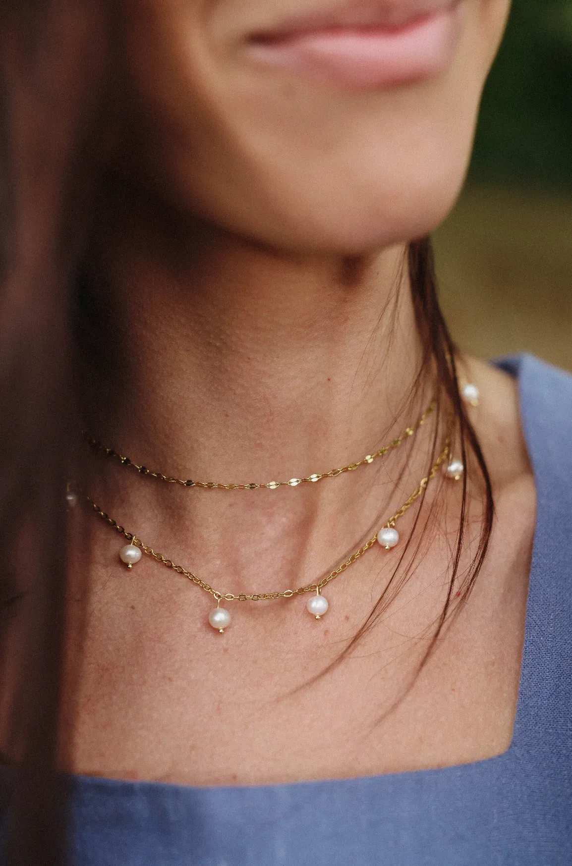 Dripping Pearl Necklace