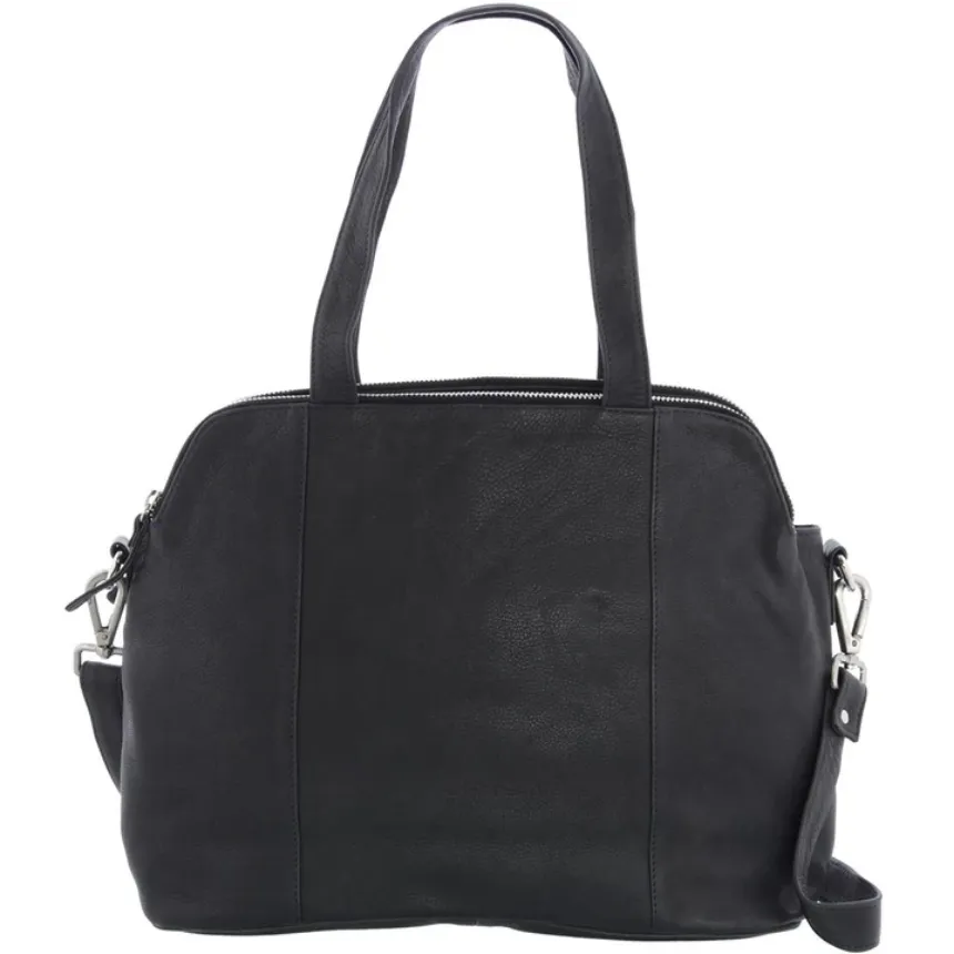 GABEE Michella Soft Leather Tri Compartment Handbag
