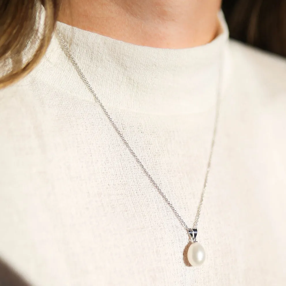 Gloucester White Freshwater Pearl & Sterling Silver Pendant