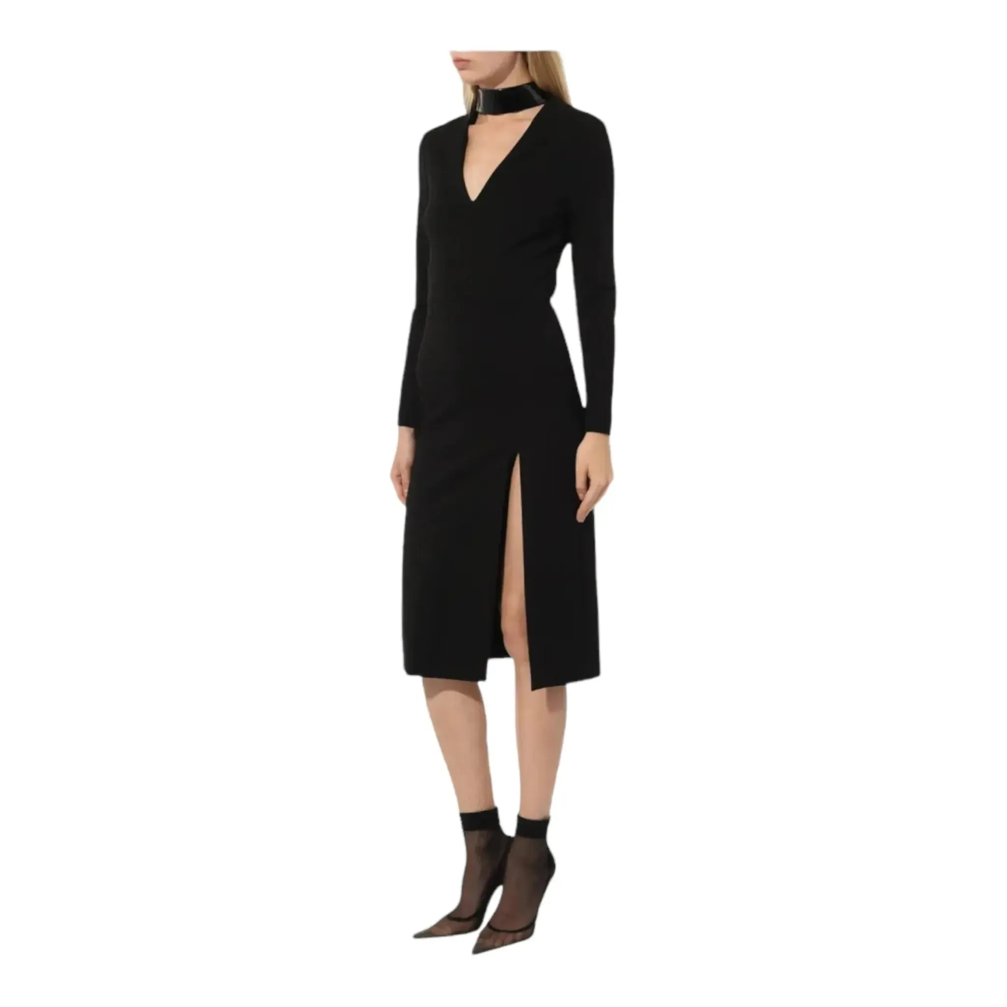 Gucci V-neck Dress with Detachable Collar