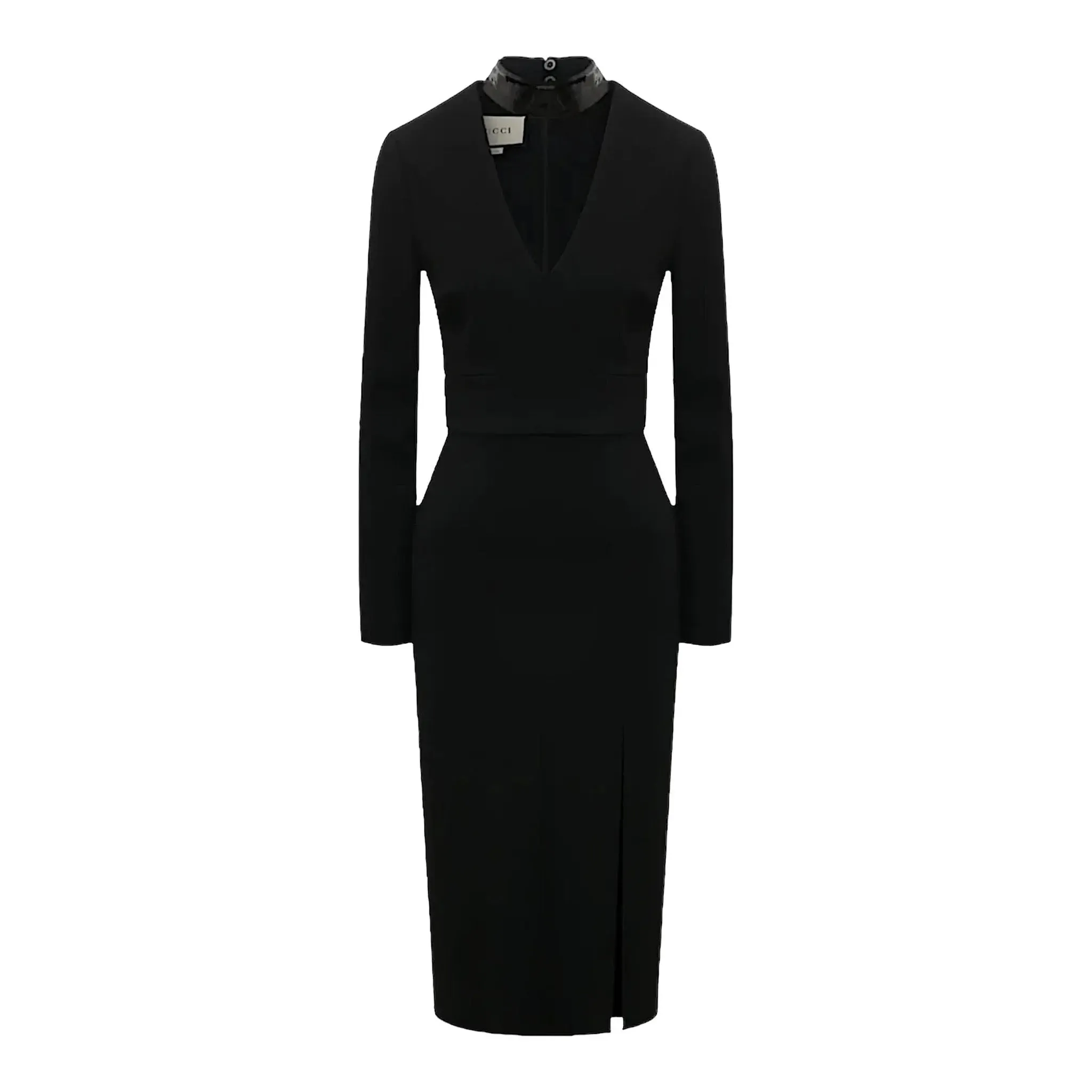 Gucci V-neck Dress with Detachable Collar