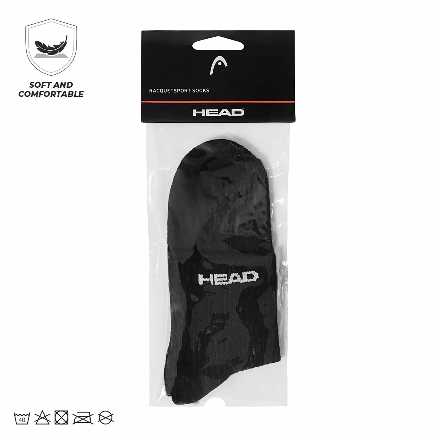 Head Ankle Socks HSK-74 - Black(1 pair)