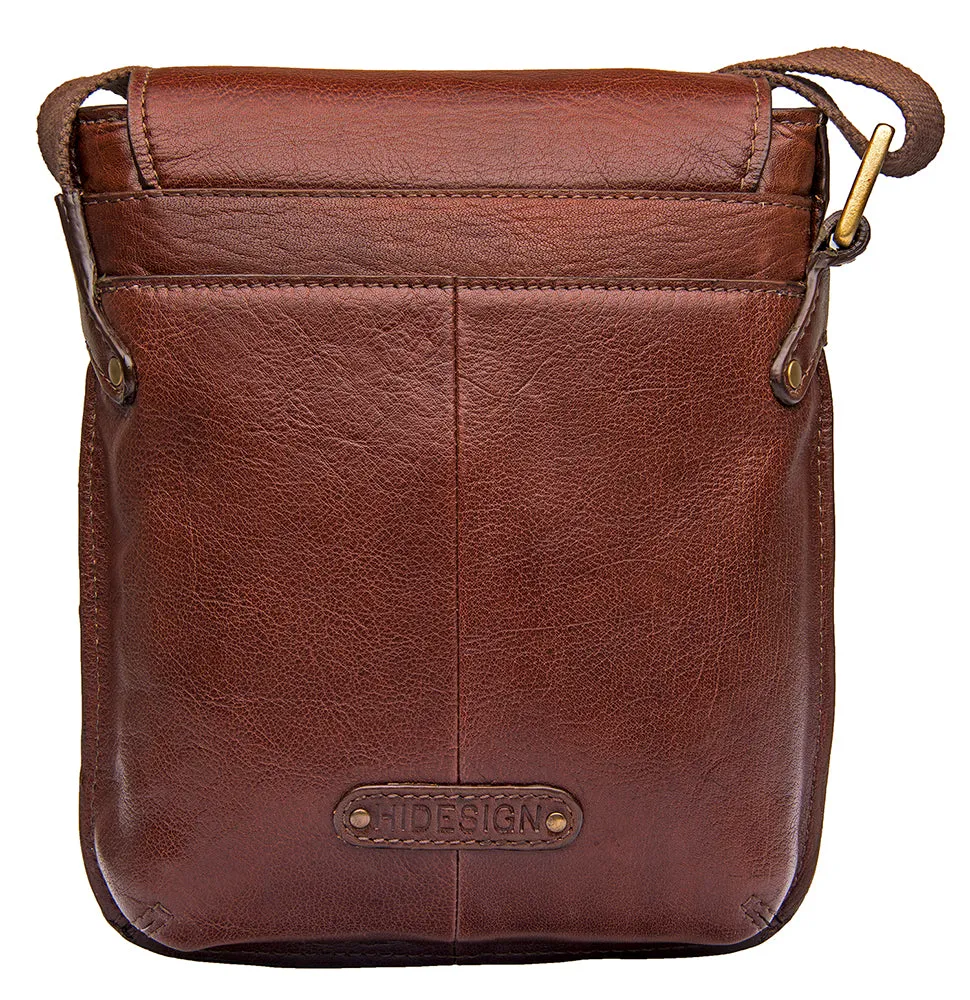 Hidesign Vespucci Leather Small Cross Body Messenger Brown