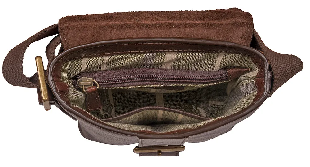 Hidesign Vespucci Leather Small Cross Body Messenger Brown