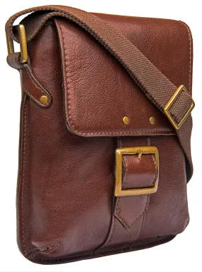 Hidesign Vespucci Leather Small Cross Body Messenger Brown