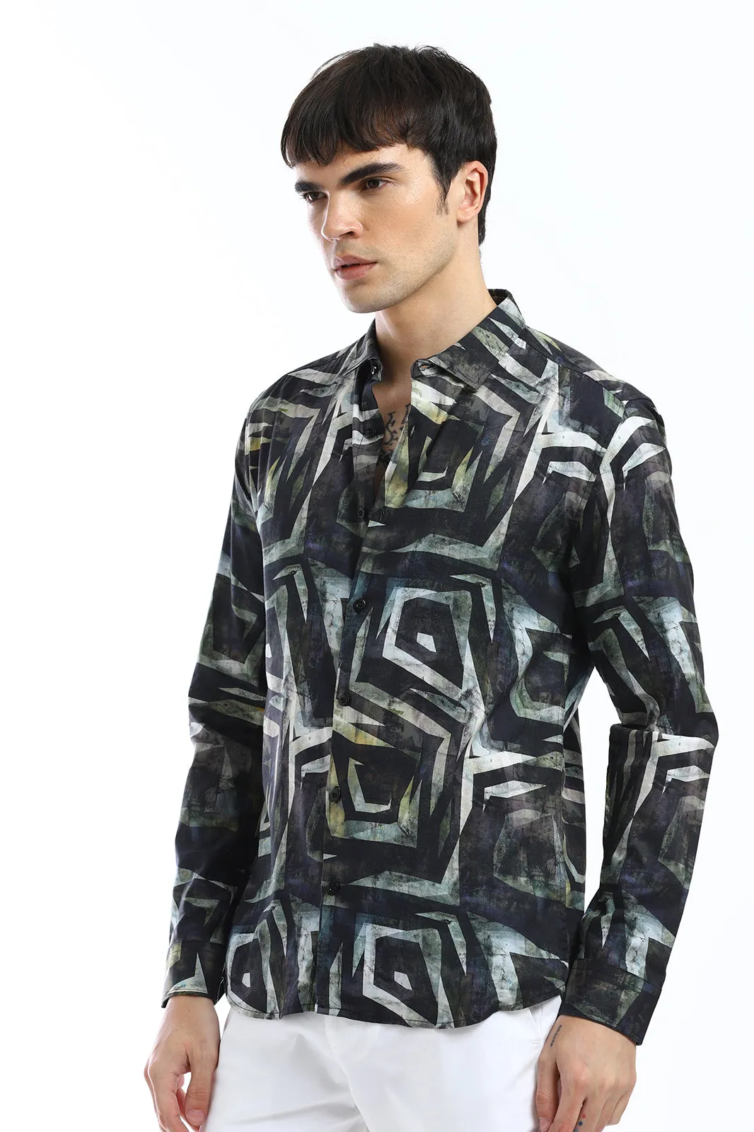 Illusive Abstract Print Shirt