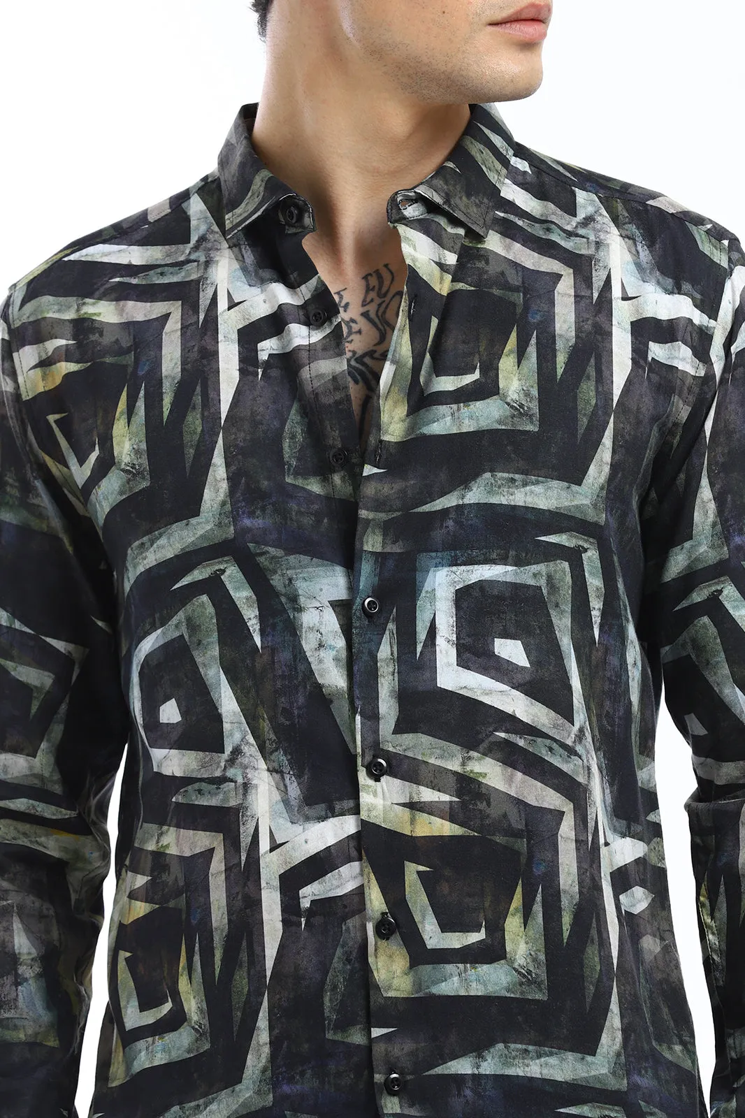 Illusive Abstract Print Shirt