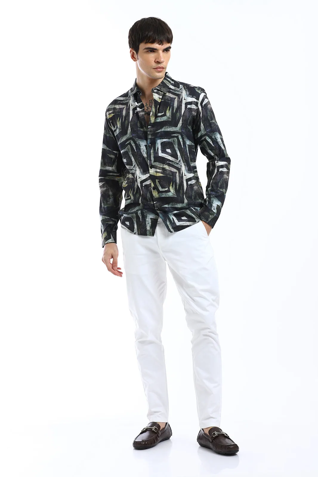 Illusive Abstract Print Shirt