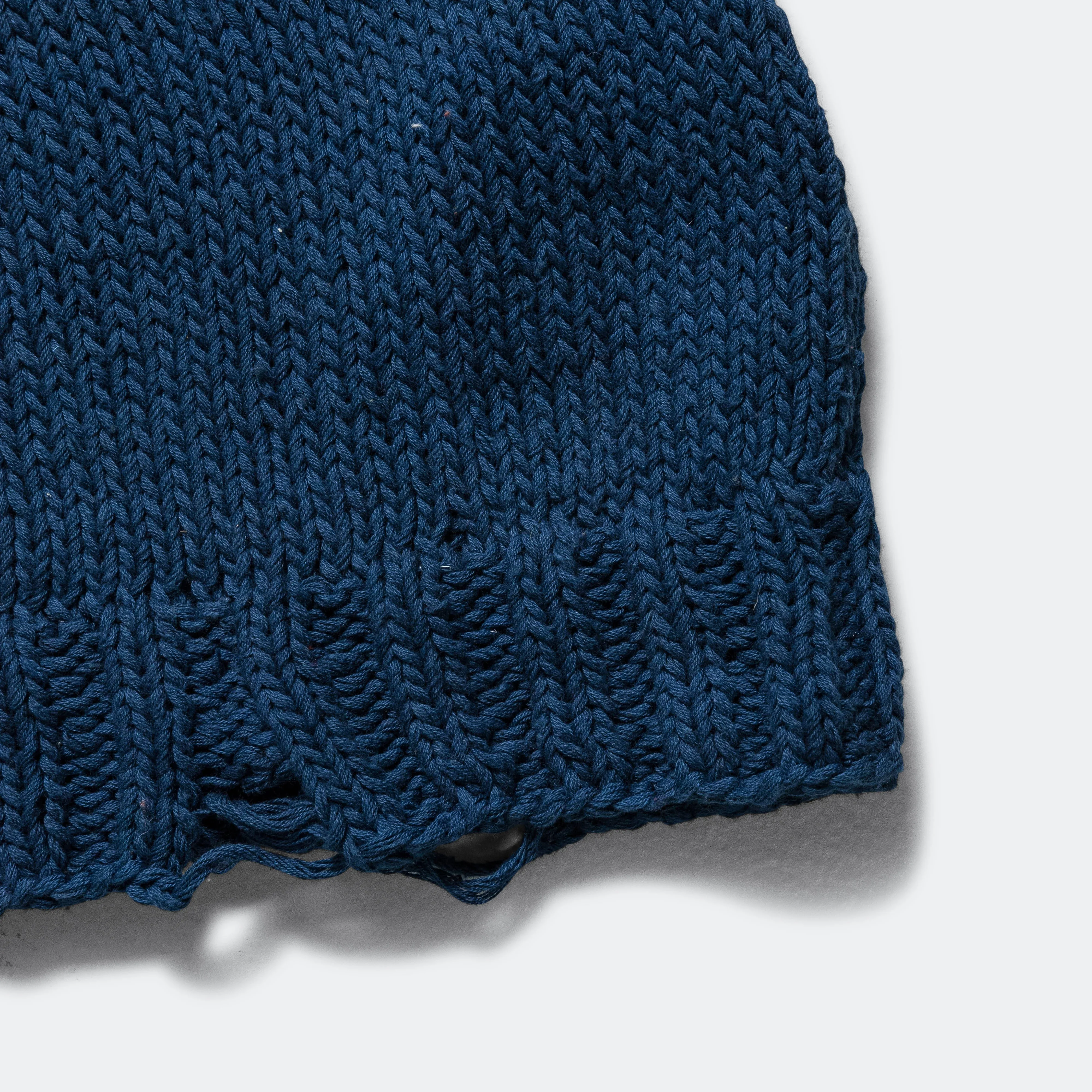 Intarsia Cardigan Naturally Dyed - Indigo