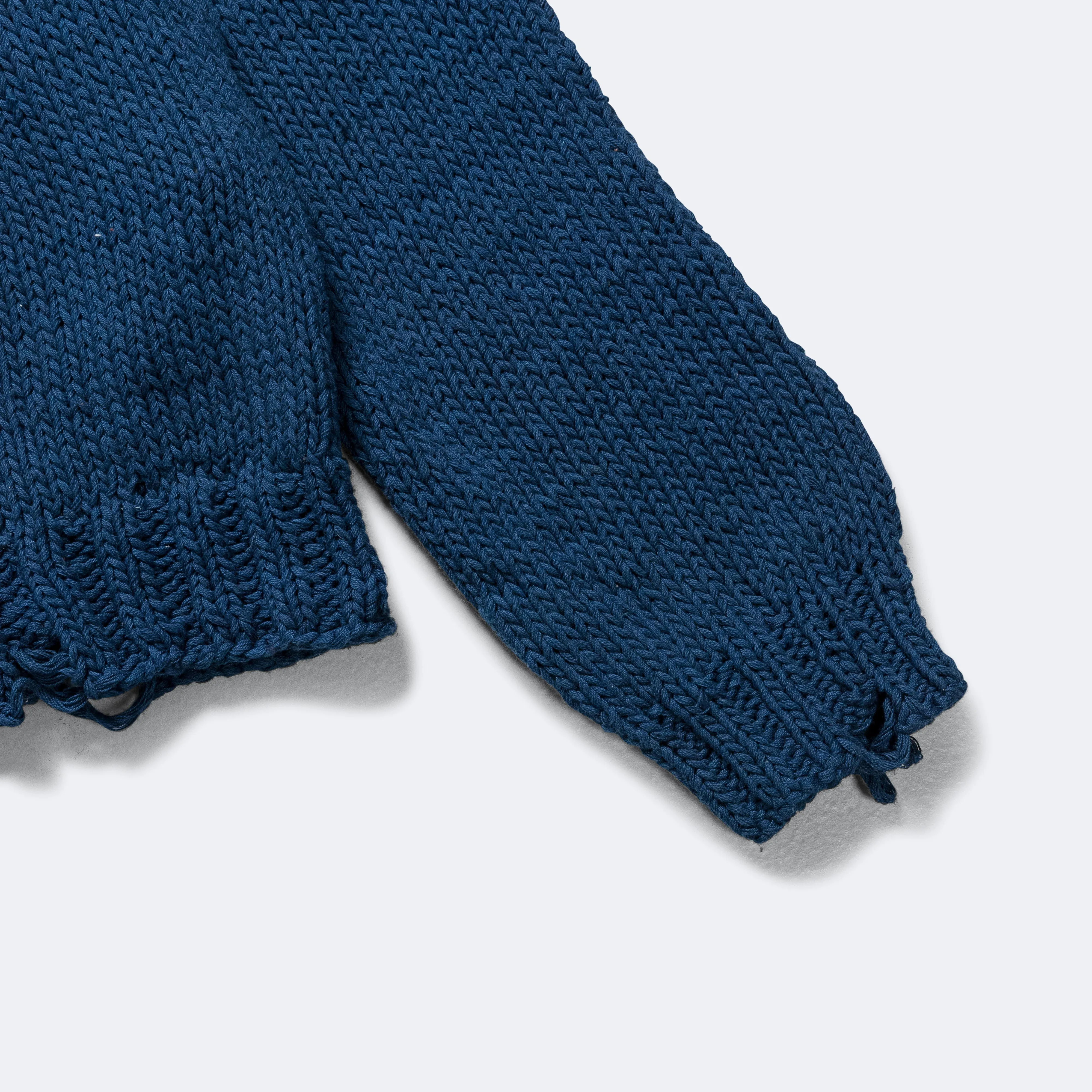 Intarsia Cardigan Naturally Dyed - Indigo