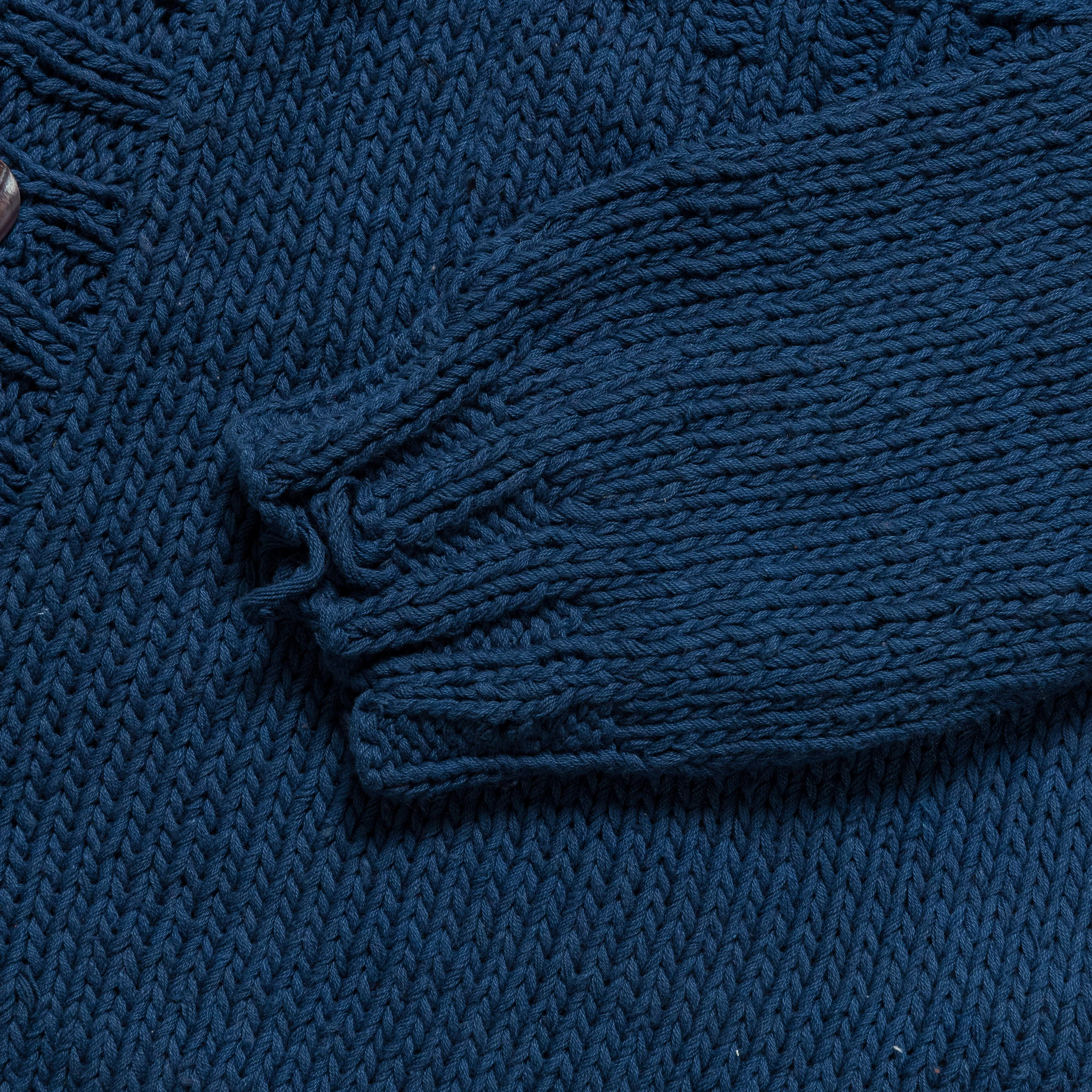 Intarsia Cardigan Naturally Dyed - Indigo